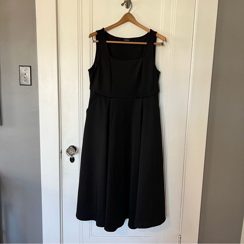 Torrid MINI SCUBA SQUARE NECK SKATER DRESS 16749825 Women’s Size 00 / 12R
